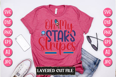 Oh My Stars Stripes SVG Cut File SVG Newmockups 