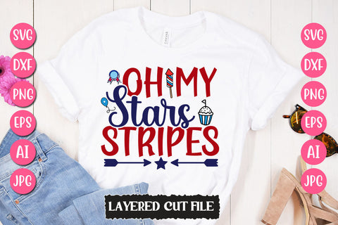 Oh My Stars Stripes SVG Cut File SVG Newmockups 