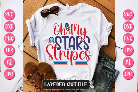 Oh My Stars Stripes SVG Cut File SVG Newmockups 