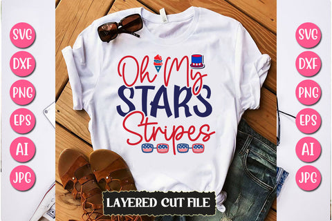 Oh My Stars Stripes SVG Cut File SVG Newmockups 