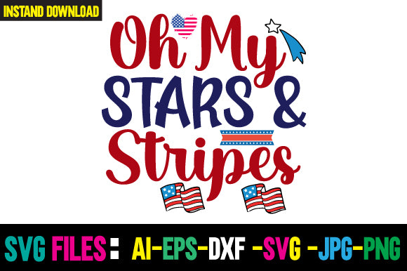 Oh My Stars & Stripes SVG Cut File SVG Newmockups 