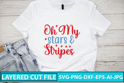 Oh My Stars & Stripes SVG Cut File SVG Syaman 