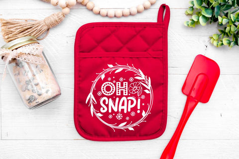 Oh snap!, Christmas pot Holder Design SVG DESIGNISTIC 