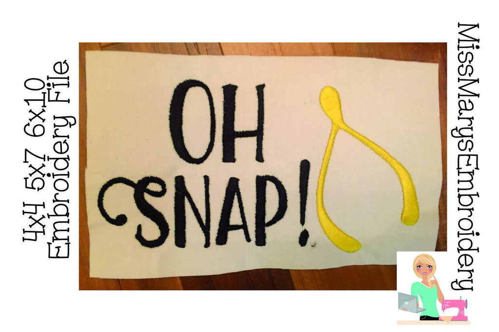 Oh Snap Lettering Oh Snap Embroidery - So Fontsy