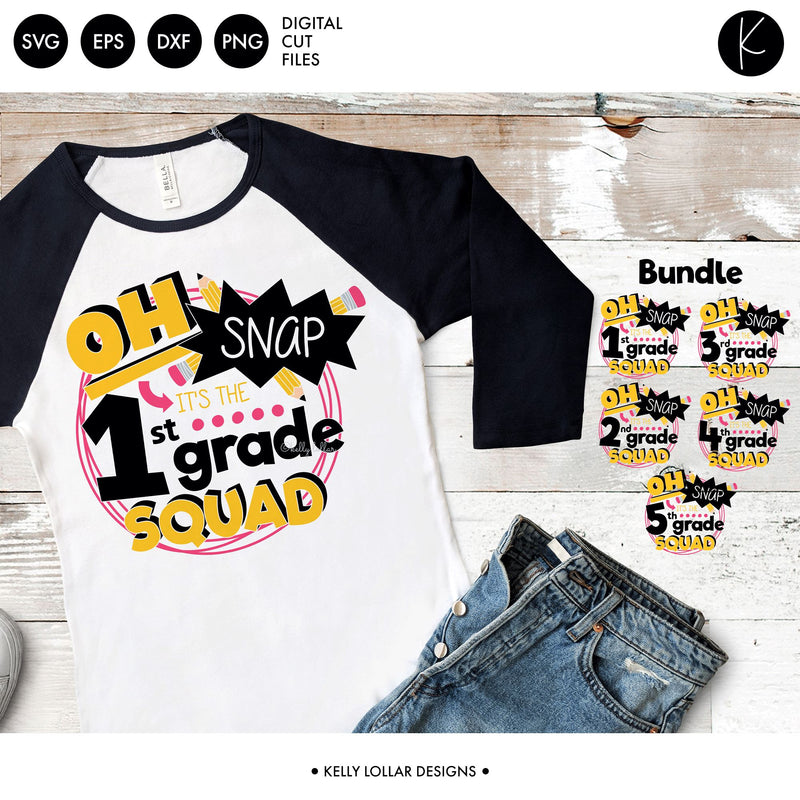 Oh Snap Teacher Squad Pack SVG Kelly Lollar Designs 