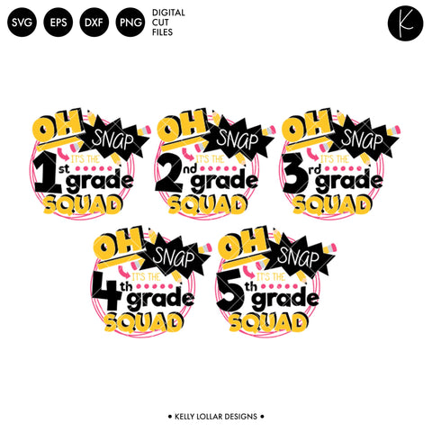 Oh Snap Teacher Squad Pack SVG Kelly Lollar Designs 
