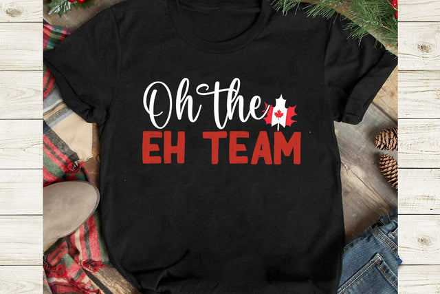 Oh the Eh Team SVG Cut File, Canada Independence Day SVG Cut File,Canda SVG Design, Canada Independence Day SVG Quotes ,Canada Day Sublimation SVG BlackCatsMedia 