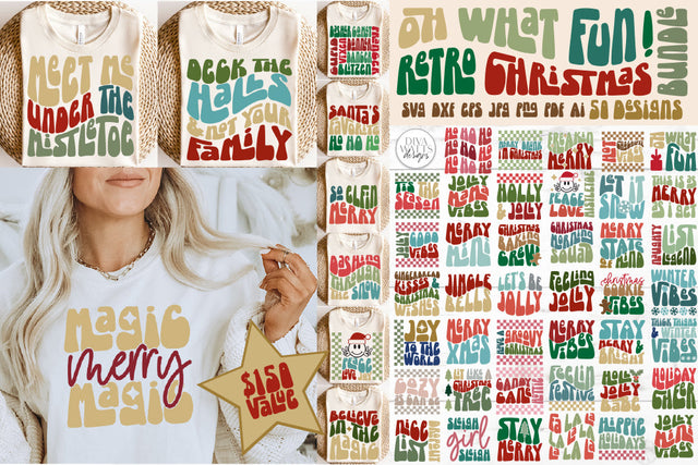 Oh What Fun! Retro Christmas SVG Bundle | 50 Designs SVG Diva Watts Designs 