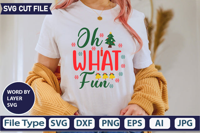 OH WHAT FUN SVG CUT FILE,SVGs,quotes-and-sayings,food-drink,mini-bundles,print-cut,on-sale, SVG DesignPlante 503 