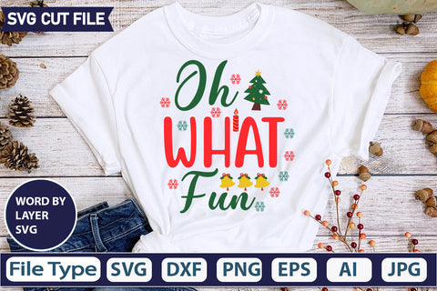 OH WHAT FUN SVG CUT FILE,SVGs,quotes-and-sayings,food-drink,mini-bundles,print-cut,on-sale, SVG DesignPlante 503 