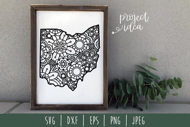 Ohio Mandala Zentangle SVG SavoringSurprises 