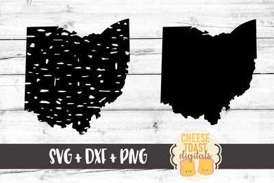 Ohio - Solid & Grunge SVG Cheese Toast Digitals 