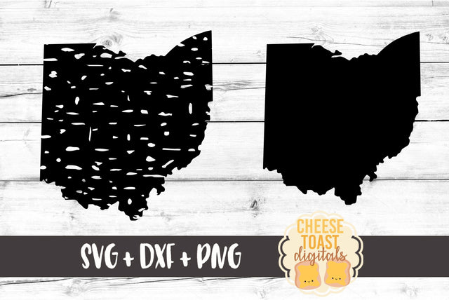Ohio - Solid & Grunge SVG Cheese Toast Digitals 