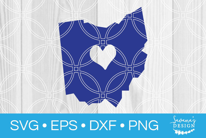 Ohio State with Heart SVG SavanasDesign 