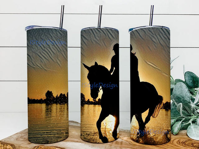 Oil paint Horse skinny tumbler design Sublimation 20oz Skinny Tumbler Sublimation Designs for Straight Tapered Tumbler Design - PNG Digital Download Sublimation iStyleDesign 