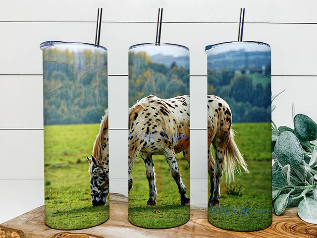 Oil paint Horse skinny tumbler design Sublimation 20oz Skinny Tumbler Sublimation Designs for Straight Tapered Tumbler Design - PNG Digital Download Sublimation iStyleDesign 