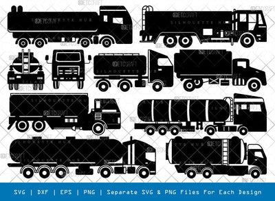 Oil Tank Truck Silhouette, Oil Tank Truck SVG, Oil Tanker Truck Svg, Oil Tank Truck Bundle, SB00816 SVG ETC Craft 