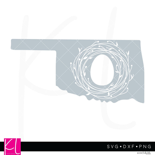 Oklahoma Easter Monogram SVG Kelly Lollar Designs 