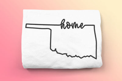 Oklahoma Home State Outline Embroidery Embroidery/Applique DESIGNS Designed by Geeks 