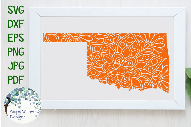 Oklahoma Mandala SVG Wispy Willow Designs 