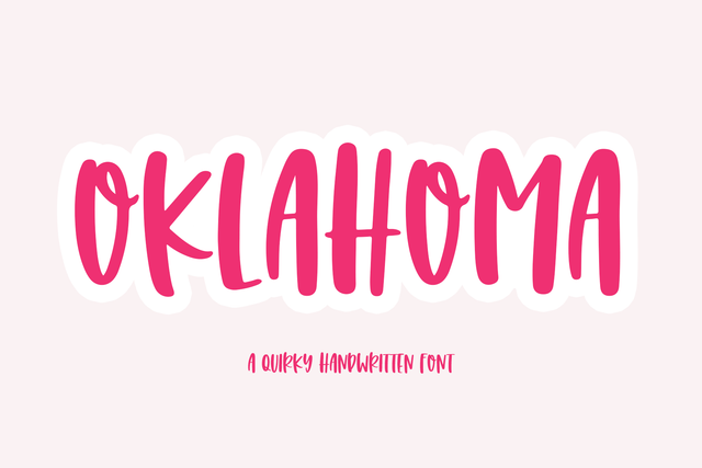 Oklahoma - Quirky Handwritten Font Font KA Designs 