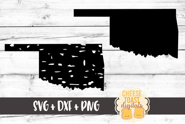 Oklahoma - Solid & Grunge SVG Cheese Toast Digitals 