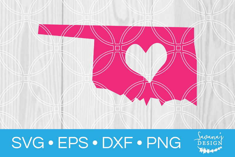 Oklahoma State with Heart SVG SavanasDesign 