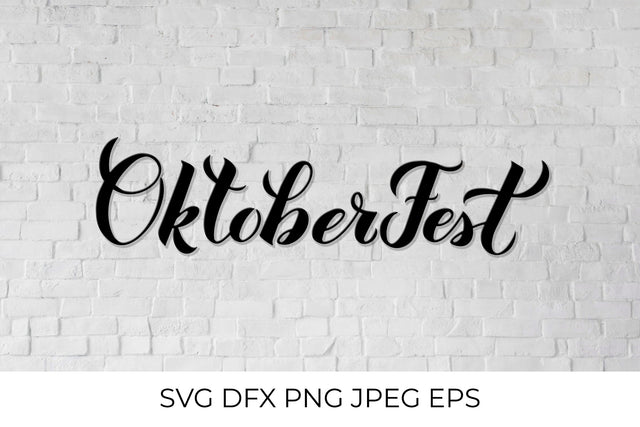 Oktoberfest calligraphy lettering. German beer festival. SVG LaBelezoka 