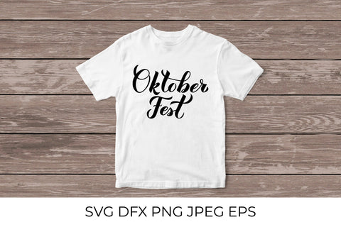 Oktoberfest calligraphy lettering. Traditional Bavarian beer festival SVG LaBelezoka 