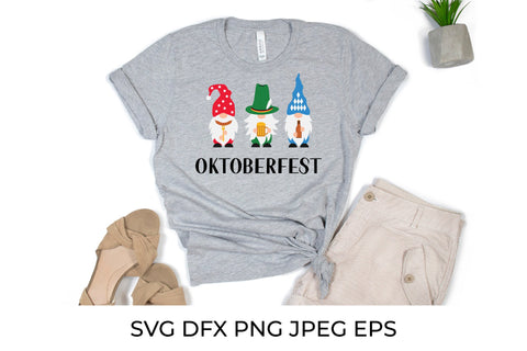 Oktoberfest gnomes SVG. Traditional German beer festival SVG LaBelezoka 