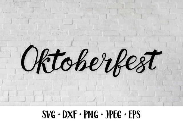 Oktoberfest hand lettered SVG. Bavarian beer festival SVG LaBelezoka 