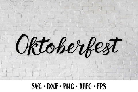 Oktoberfest hand lettered SVG. Bavarian beer festival SVG LaBelezoka 