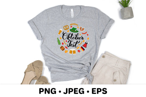 Oktoberfest round sign. Beer festival. Sublimation design Sublimation LaBelezoka 