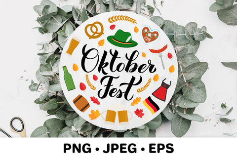Oktoberfest round sign. Beer festival. Sublimation design Sublimation LaBelezoka 
