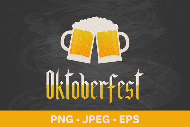 Oktoberfest sublimation design. Fraktur gothic lettering Sublimation LaBelezoka 