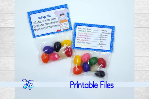 Old Age Jellybean Bag Topper 3D Paper Family Creations 