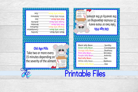 Old Age Jellybean Bag Topper 3D Paper Family Creations 