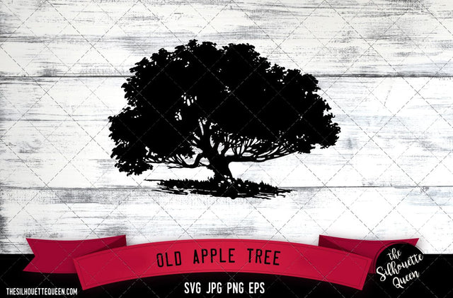 Old Apple Tree SVG -Vector Art Commercial & Personal Use- Cricut,Silhouette,Cameo,Vinyl Cut SVG Loveleen Kaur 