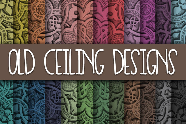 Old Ceiling Patterns Digital Paper Sublimation Old Market 