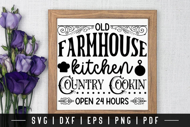 Old Farmhouse Kitchen - Vintage Kitchen Sign SVG SVG CraftLabSVG 