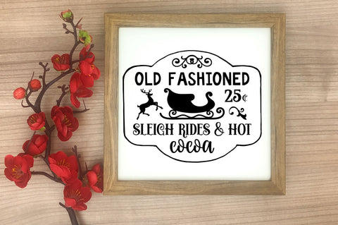 Old fashioned 25c sleigh rides & hot SVG Design SVG Regulrcrative 