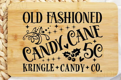 Old Fashioned Candy Cane 5c Kringle Candy Co SVG Angelina750 