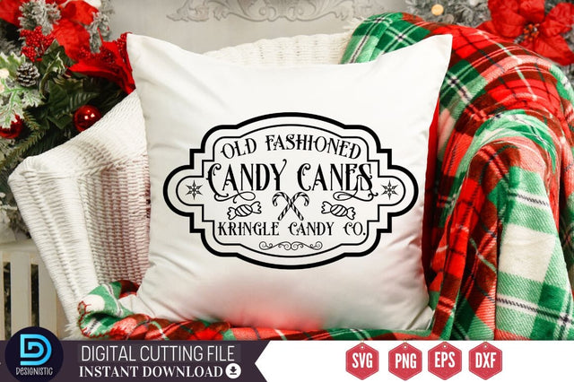 Old fashioned candy canes kringle candy co SVG SVG DESIGNISTIC 