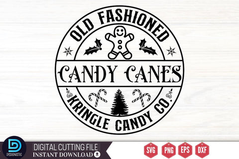 Old fashioned candy canes kringle candy co SVG SVG DESIGNISTIC 