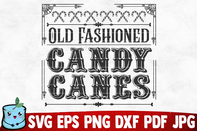 Old Fashioned Candy Canes SVG MintyMarshmallows 
