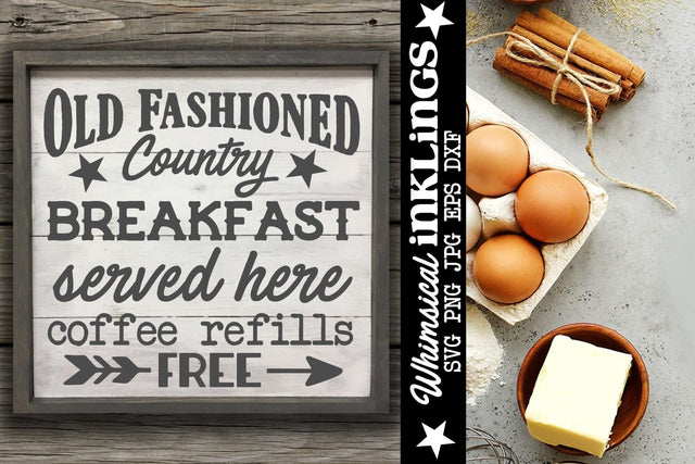 Old Fashioned Country Breakfast SVG SVG Whimsical Inklings 