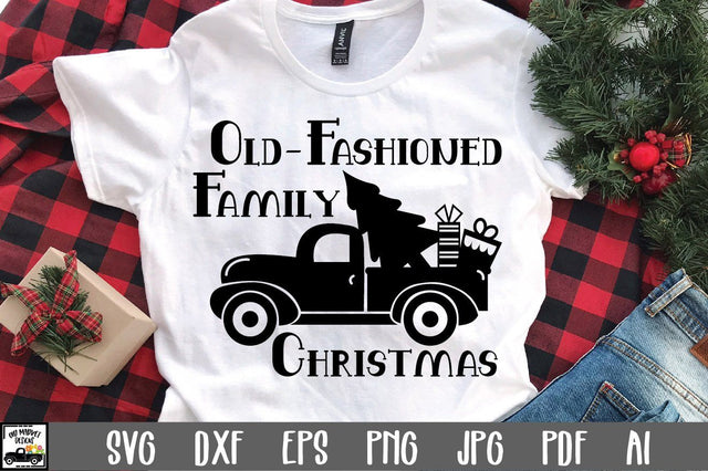 Old Fashioned Family Christmas SVG Cut File - Christmas SVG SVG Old Market 