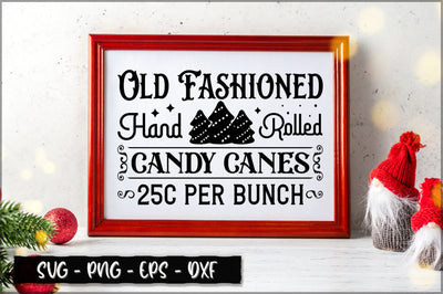 Old fashioned hand rolled candy canes 25c per bunch Sign SVG SVG Shetara Begum 