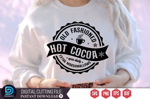 Old fashioned hot cocoa open daily extra marshmallows SVG SVG DESIGNISTIC 