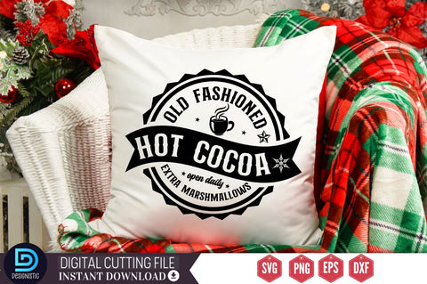 Old fashioned hot cocoa open daily extra marshmallows SVG SVG DESIGNISTIC 